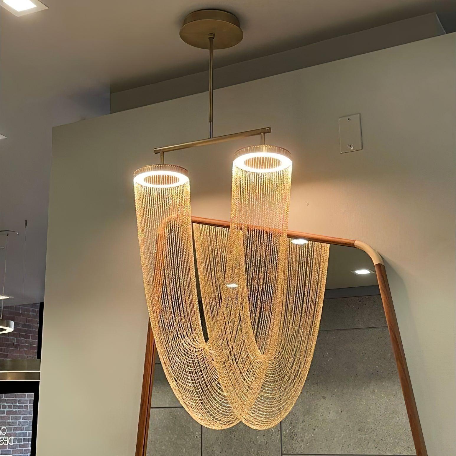 Apsht Pendant Light Copper Chain Sculptural Modern-Neutral Decor