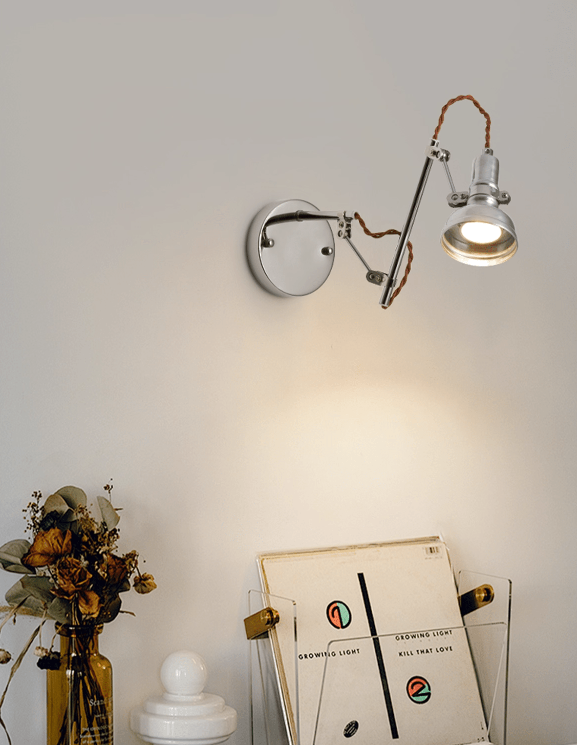 Jorze Crane Wall Lamp-Neutral Decor