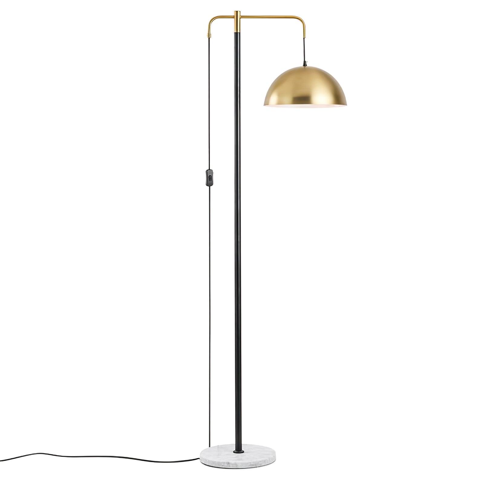 Lumirette Brass Arc Floor Lamp-Neutral Decor