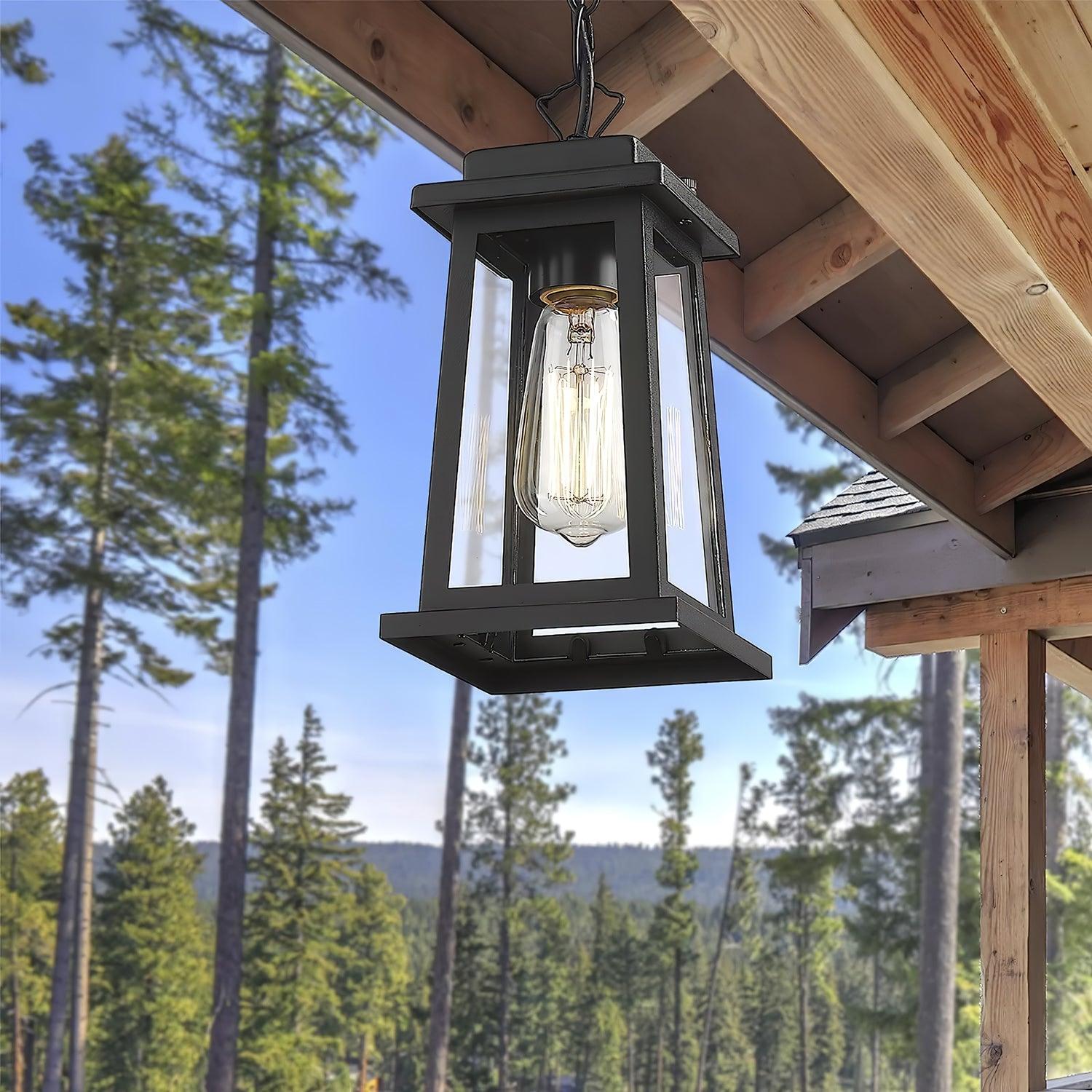 Ray Outdoor Lantern Pendant Light-Neutral Decor