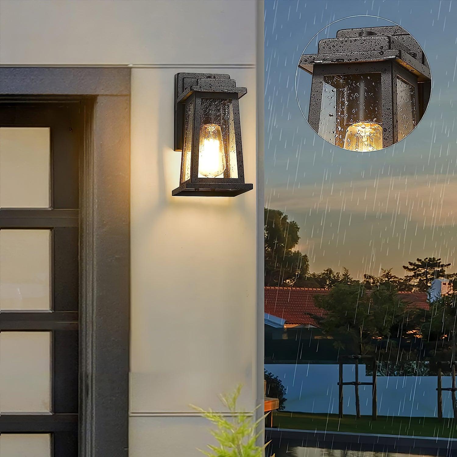 Vevelir Vintage Industrial Outdoor Lantern Wall Lamp-Neutral Decor