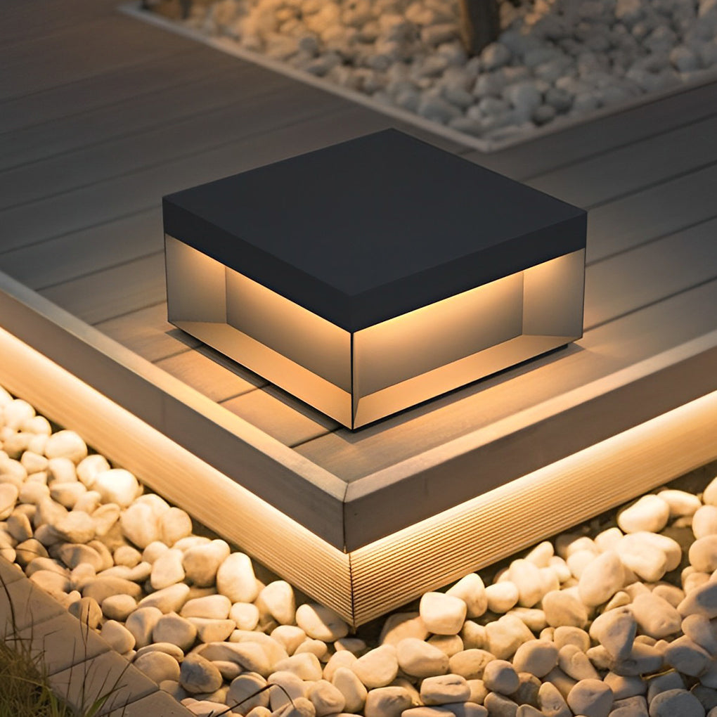 Dora Classic Square LED Steel Outdoor Post Light
