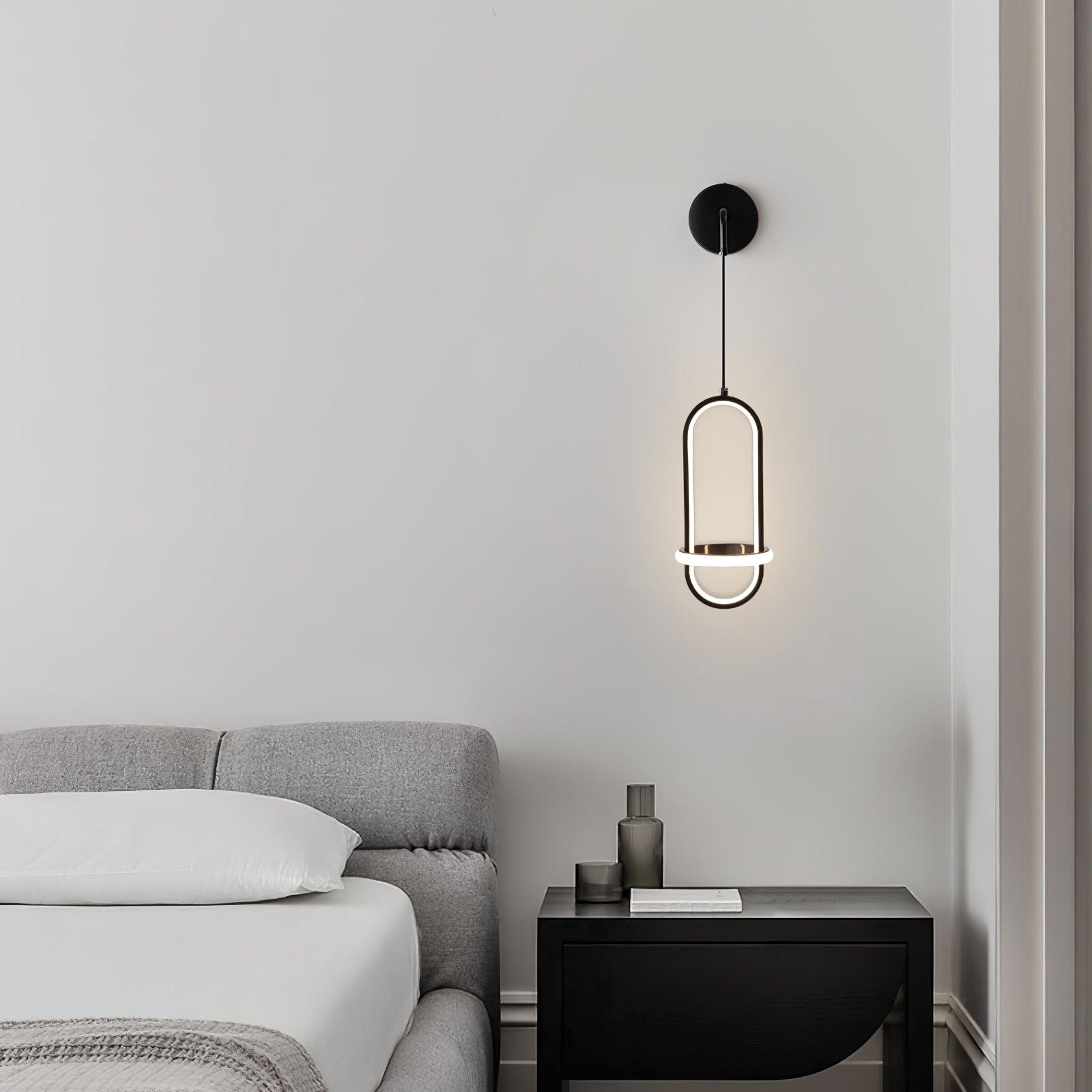 Vivianne Modern Minimalist Oval Brass Wall Light-Neutral Decor