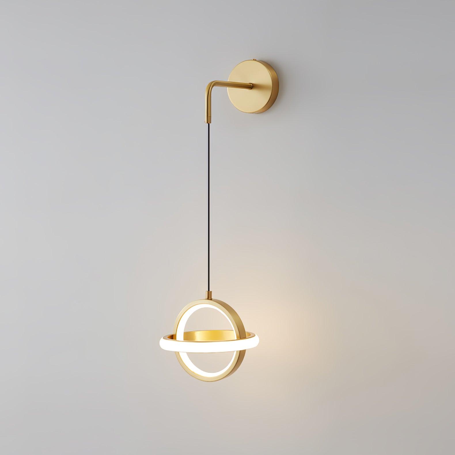 Vivianne Modern Minimalist Oval Brass Wall Light-Neutral Decor