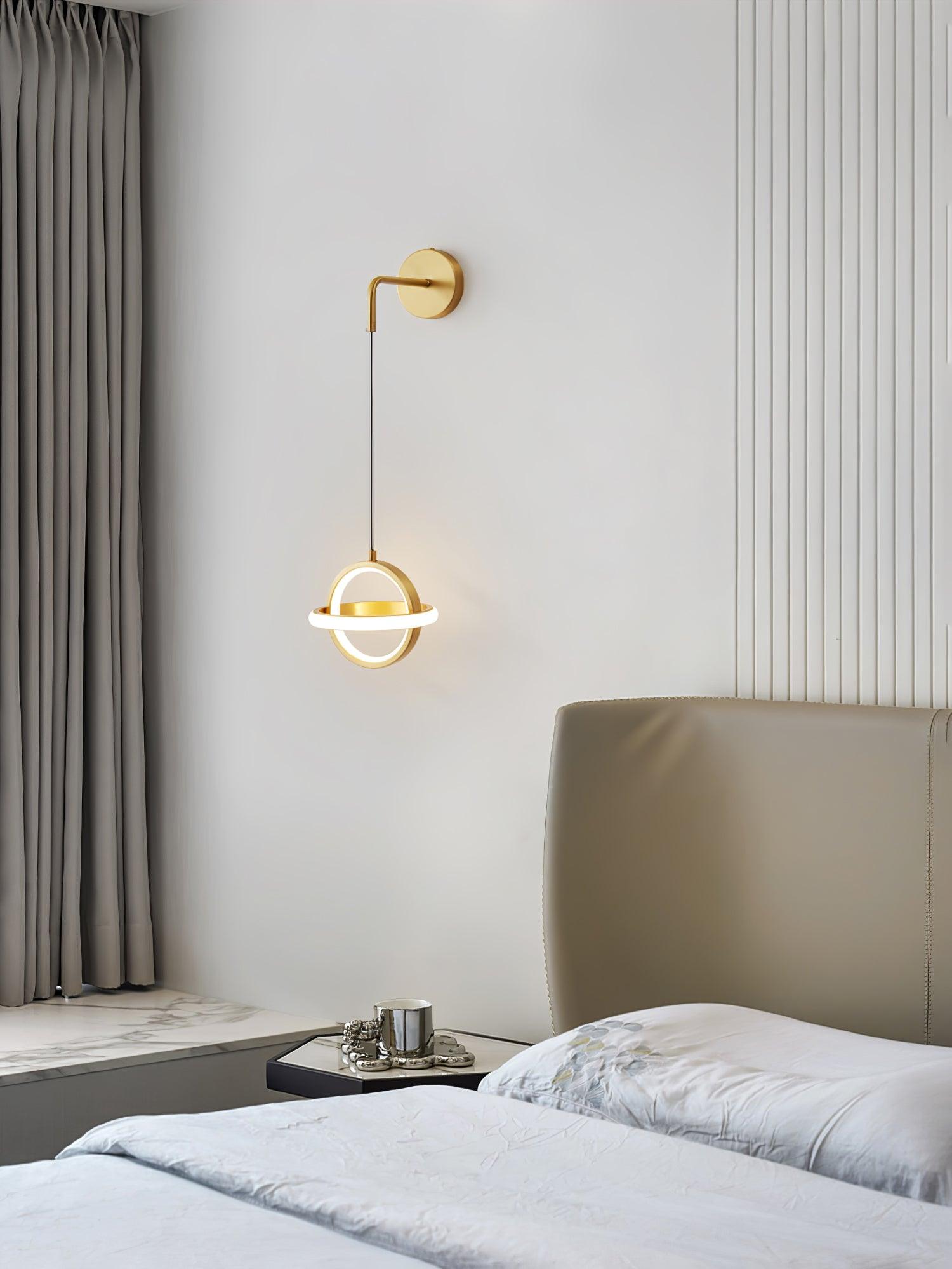 Vivianne Modern Minimalist Oval Brass Wall Light-Neutral Decor