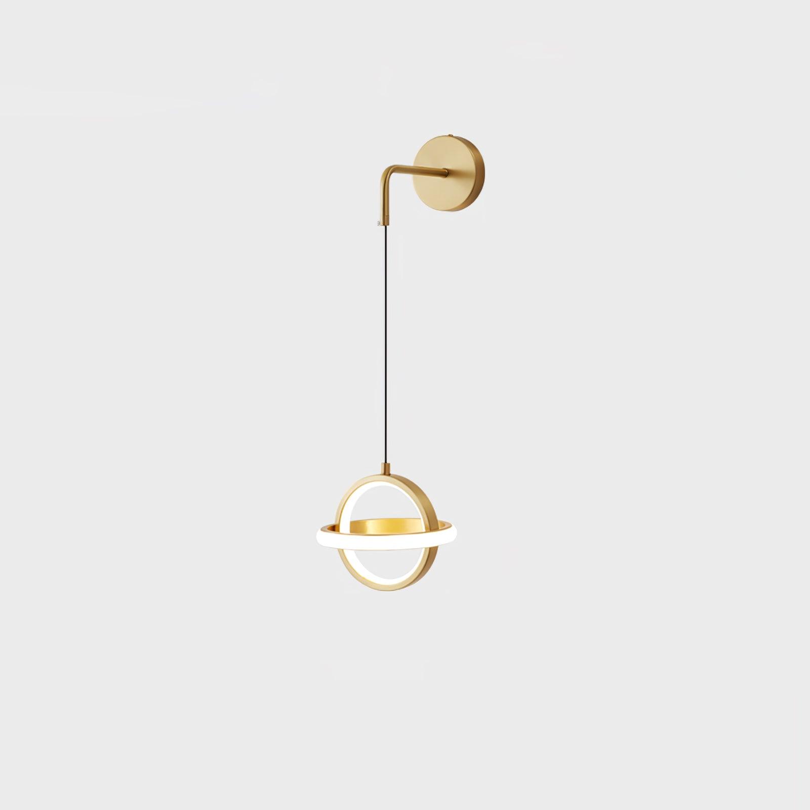 Vivianne Modern Minimalist Oval Brass Wall Light-Neutral Decor