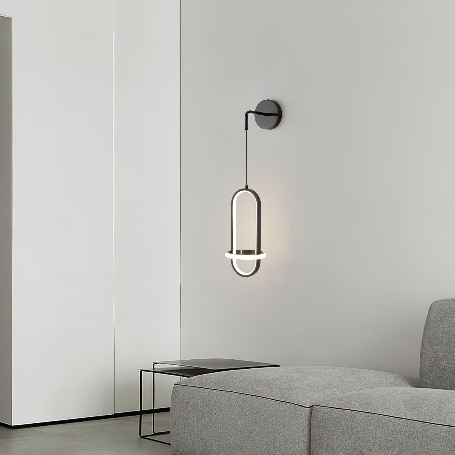 Vivianne Modern Minimalist Oval Brass Wall Light-Neutral Decor