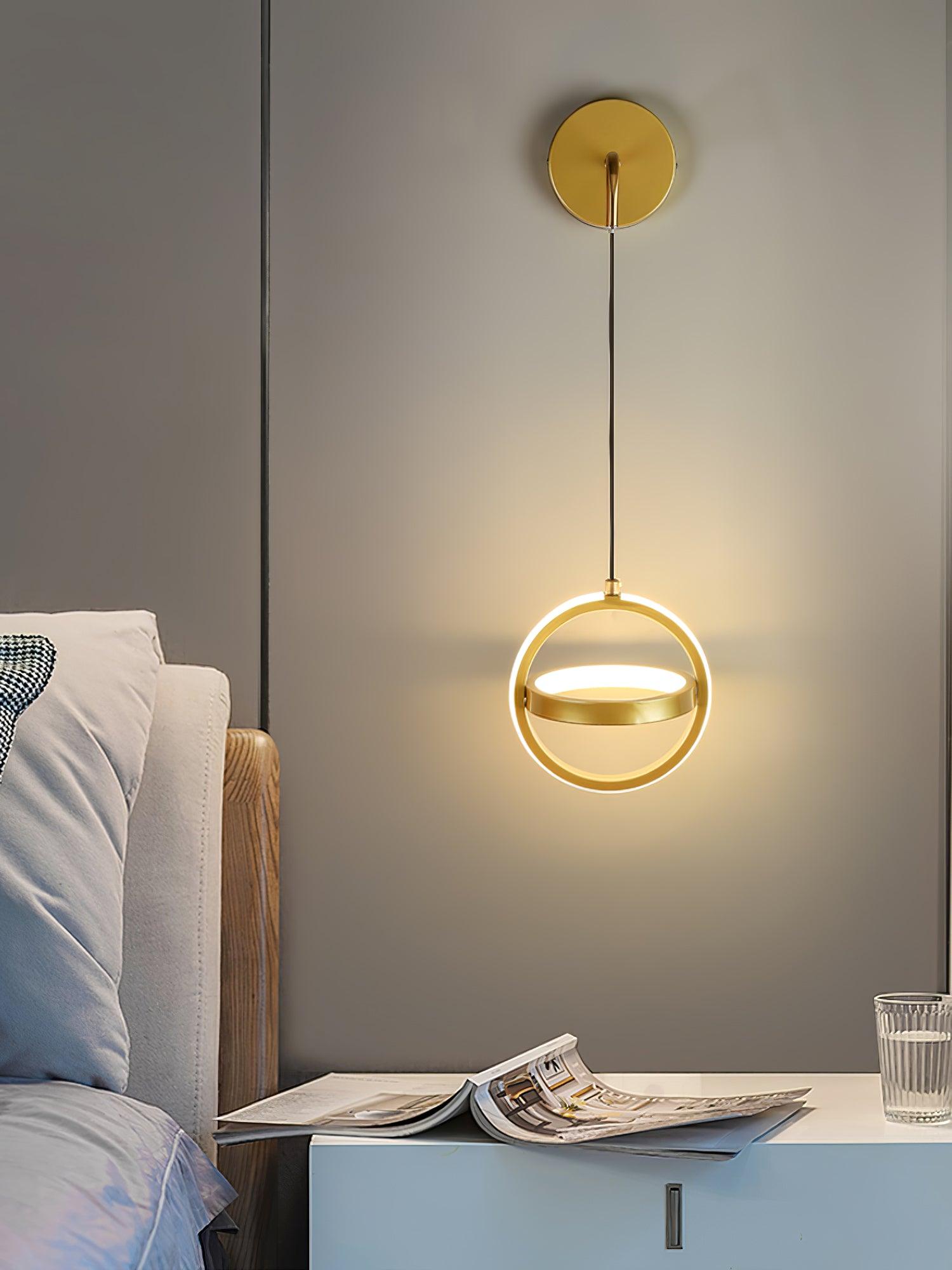 Vivianne Modern Minimalist Oval Brass Wall Light-Neutral Decor