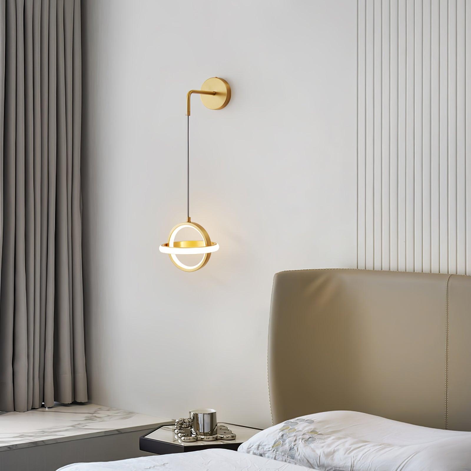 Vivianne Modern Minimalist Oval Brass Wall Light-Neutral Decor