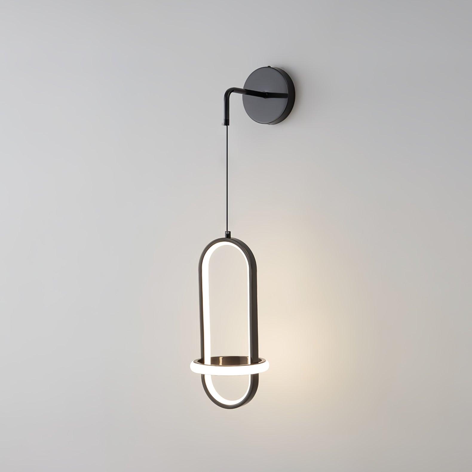 Vivianne Modern Minimalist Oval Brass Wall Light-Neutral Decor