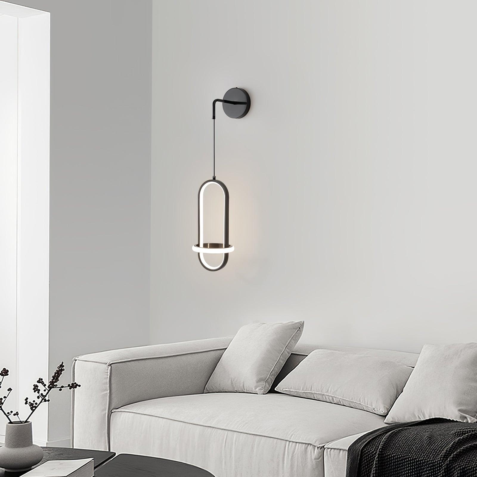 Vivianne Modern Minimalist Oval Brass Wall Light-Neutral Decor
