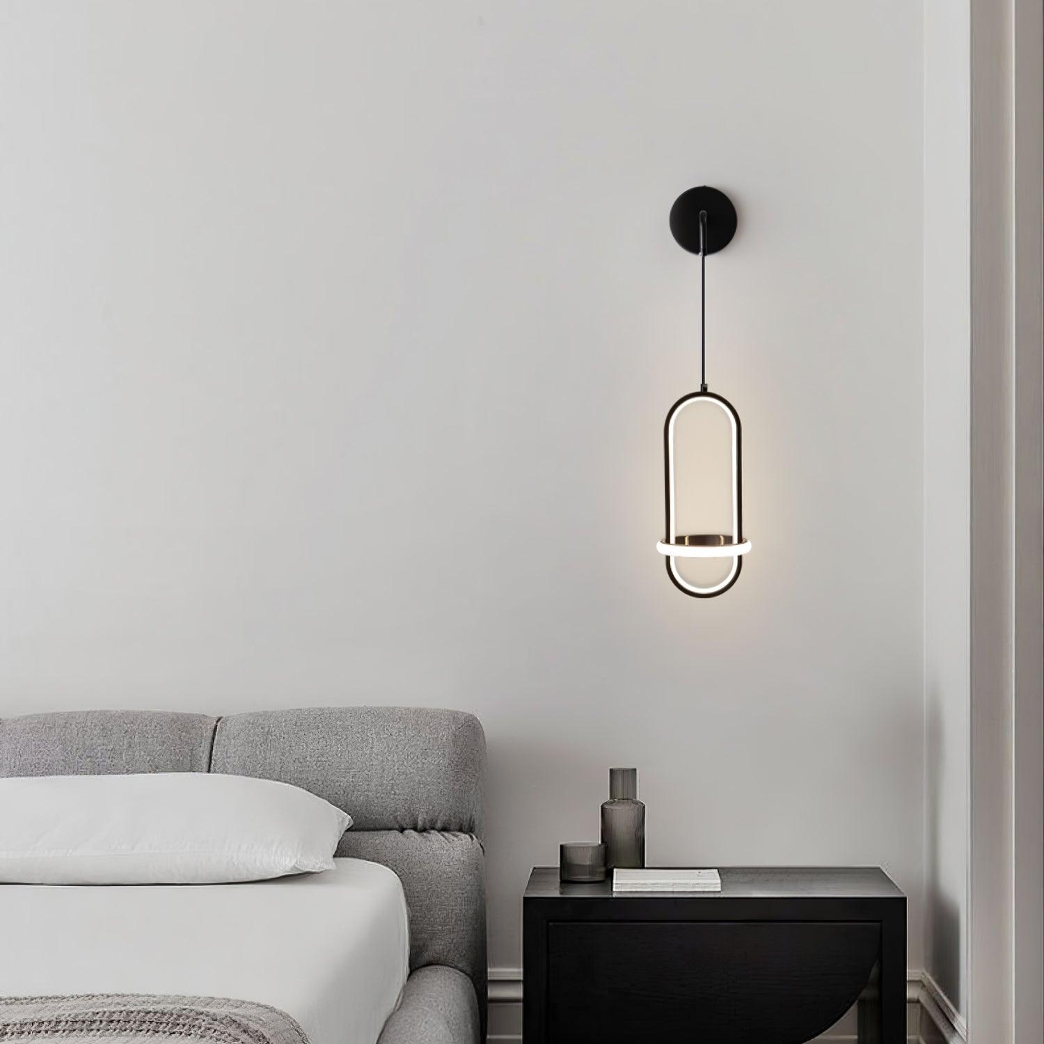 Vivianne Modern Minimalist Oval Brass Wall Light-Neutral Decor