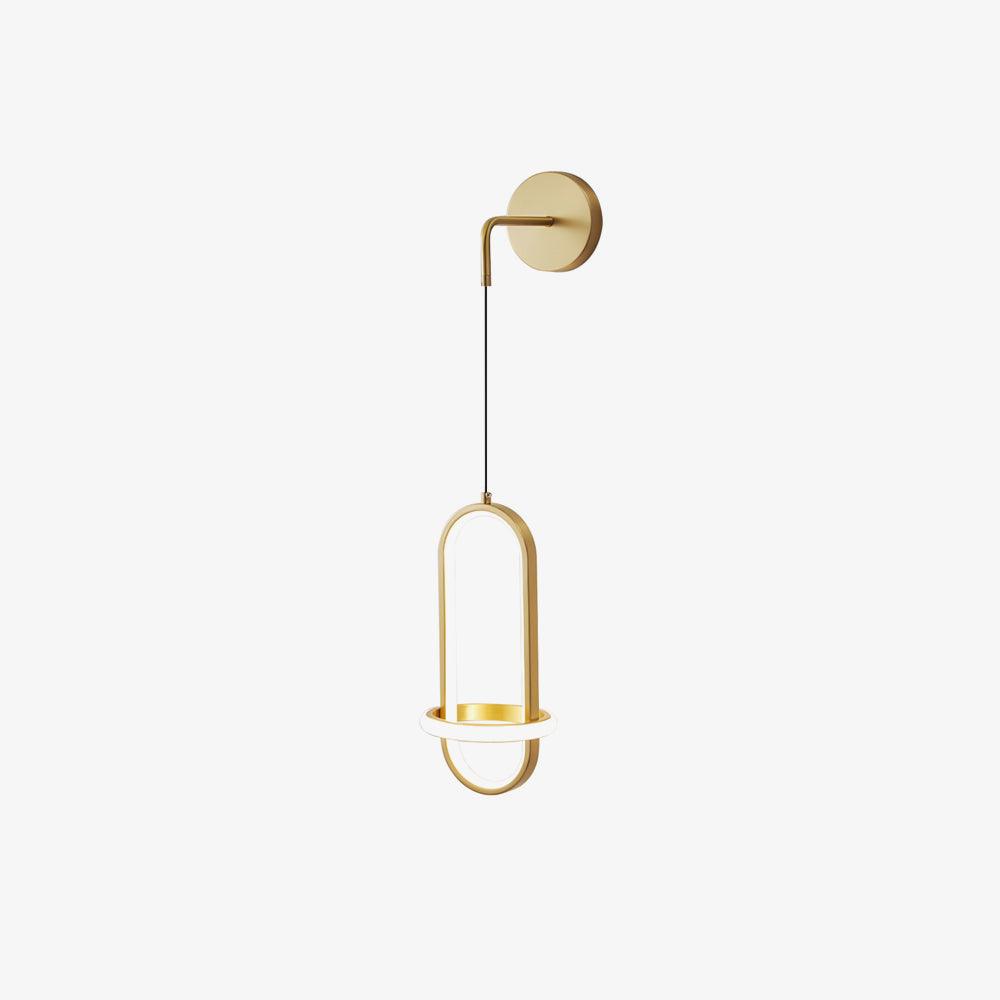 Vivianne Modern Minimalist Oval Brass Wall Light-Neutral Decor