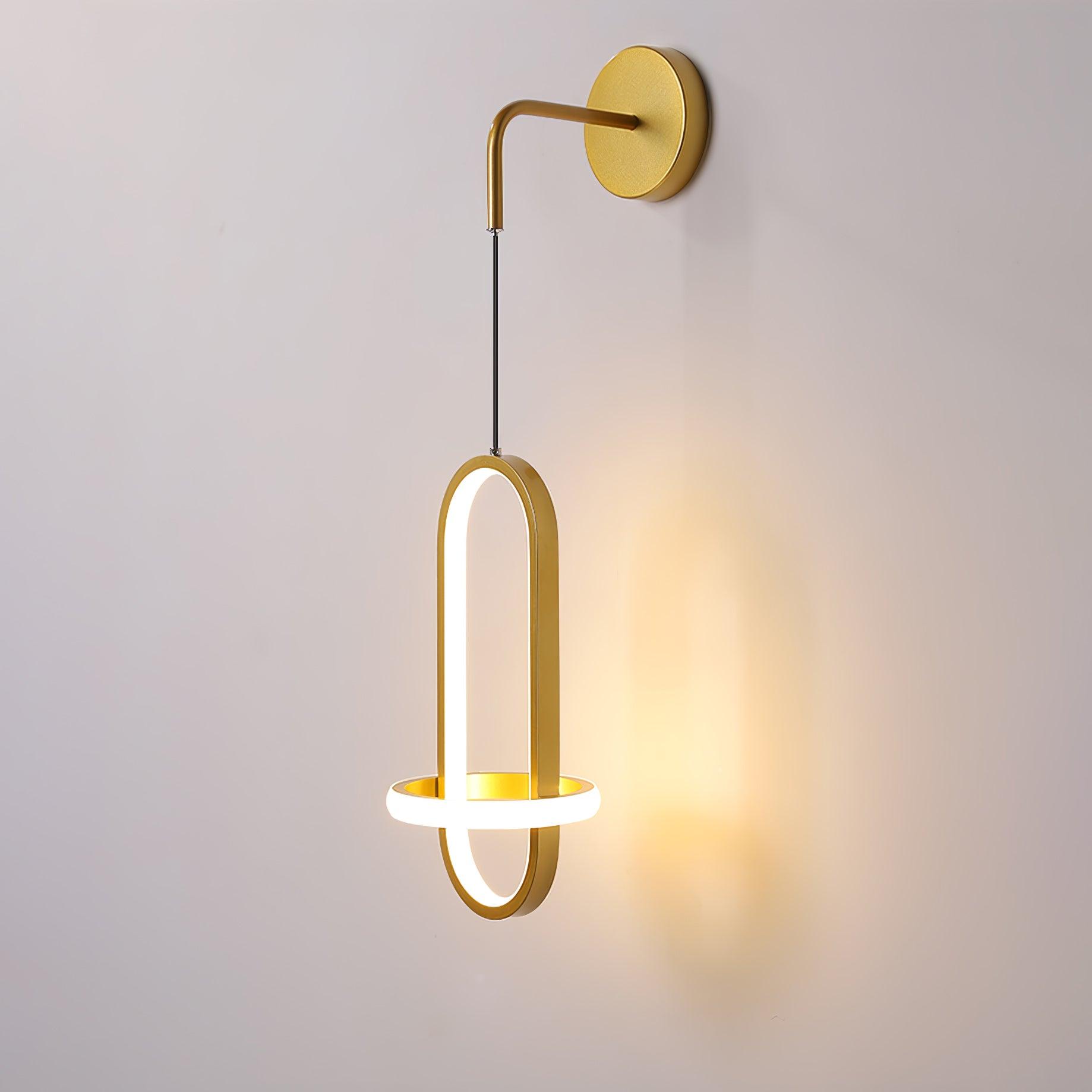 Vivianne Modern Minimalist Oval Brass Wall Light-Neutral Decor