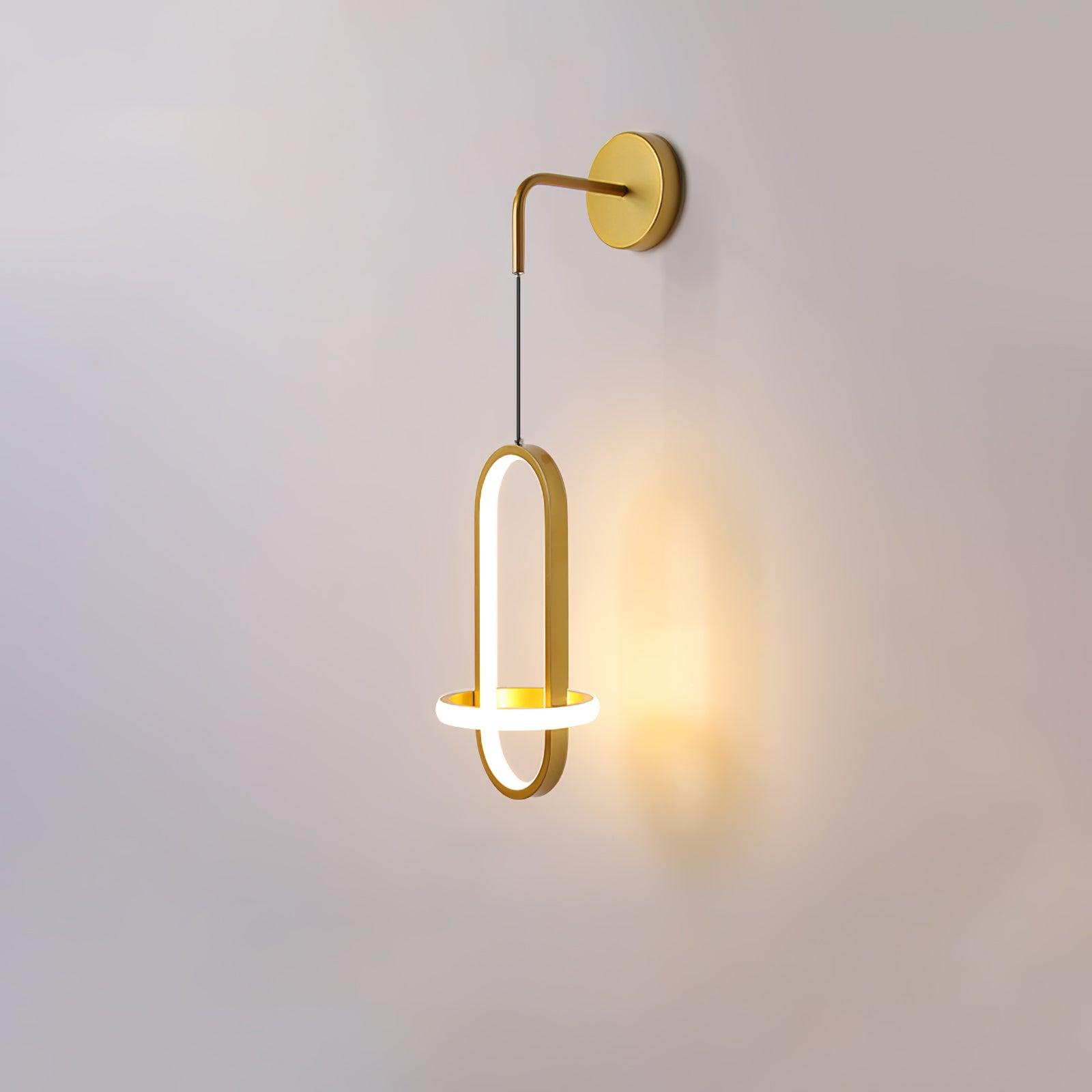 Vivianne Modern Minimalist Oval Brass Wall Light-Neutral Decor