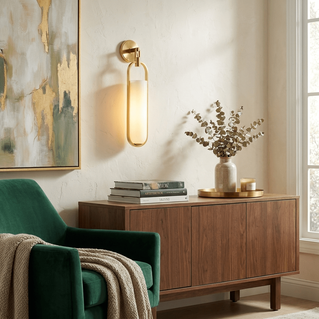 Oval Capsule Wall Sconce-Neutral Decor
