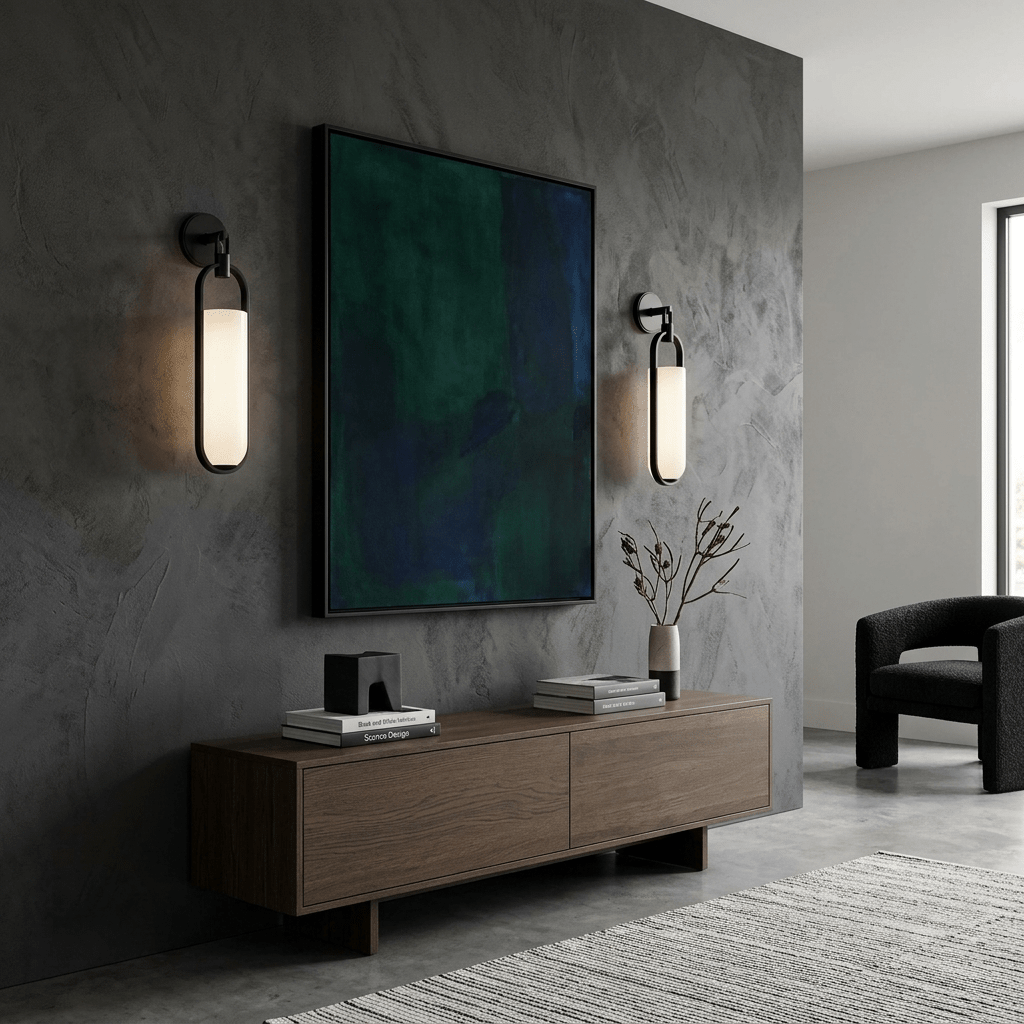 Oval Capsule Wall Sconce-Neutral Decor