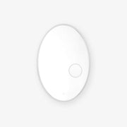Ovariel Oval Mirror Plastic Wall Light-Neutral Decor