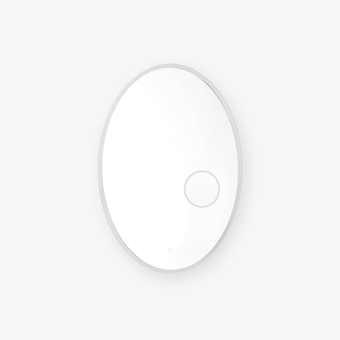 Ovariel Oval Mirror Plastic Wall Light-Neutral Decor