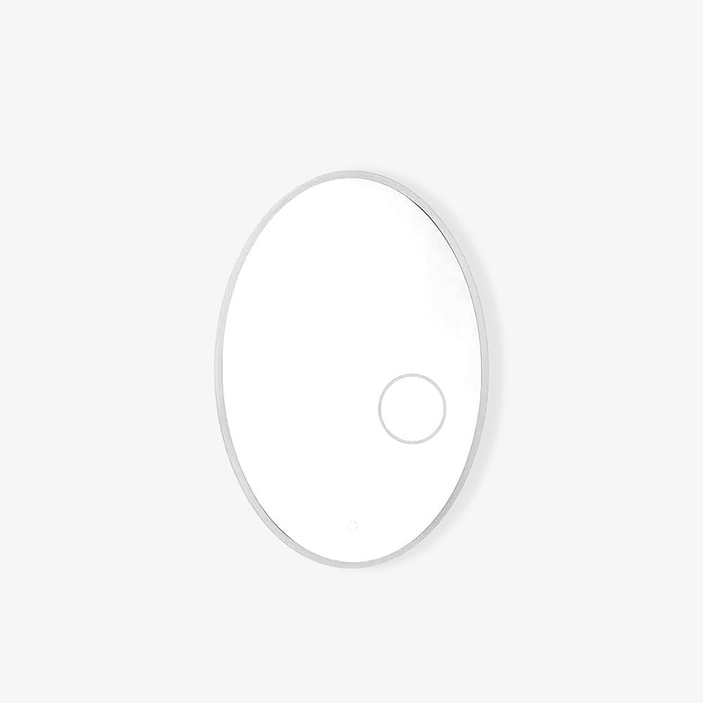 Ovariel Oval Mirror Plastic Wall Light-Neutral Decor