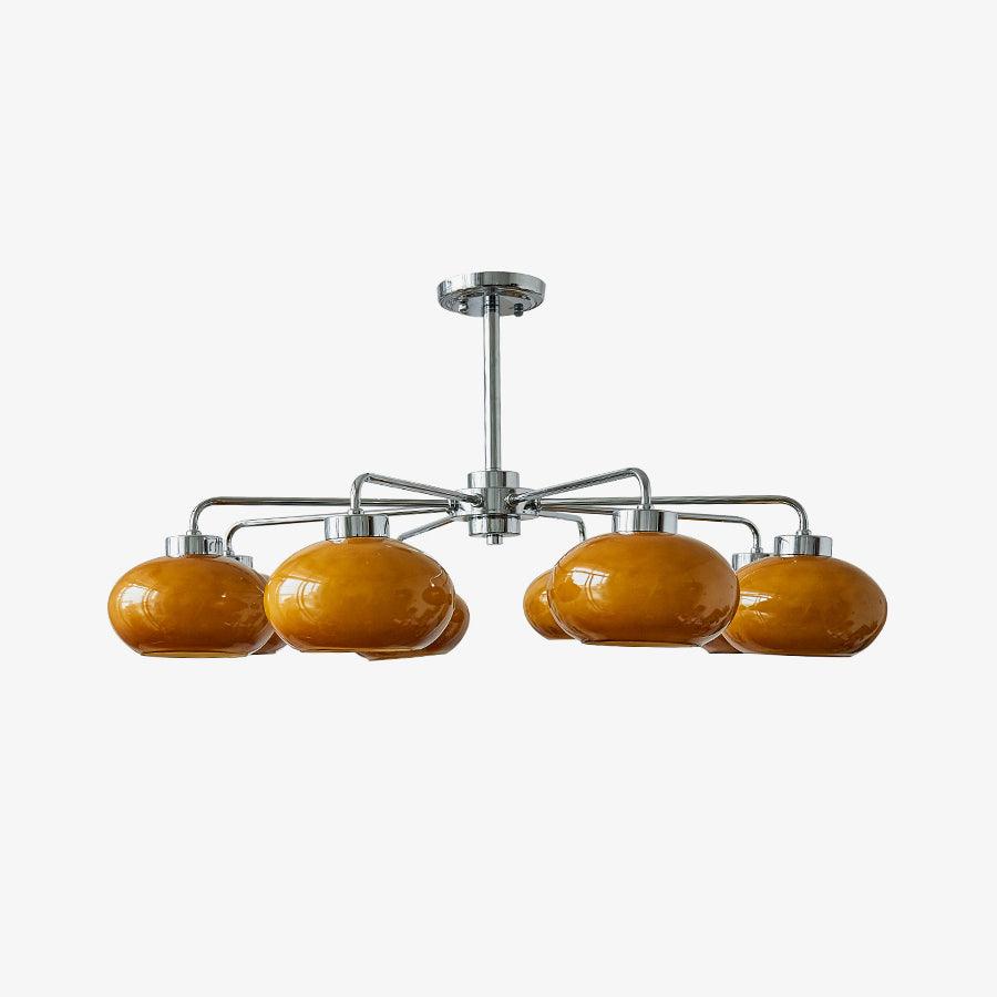 Nominex Chandelier Glass Chrome Geometric Retro-Neutral Decor