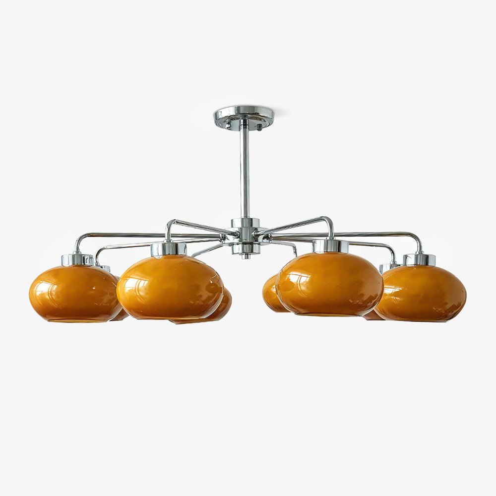 Nominex Chandelier Glass Chrome Geometric Retro-Neutral Decor