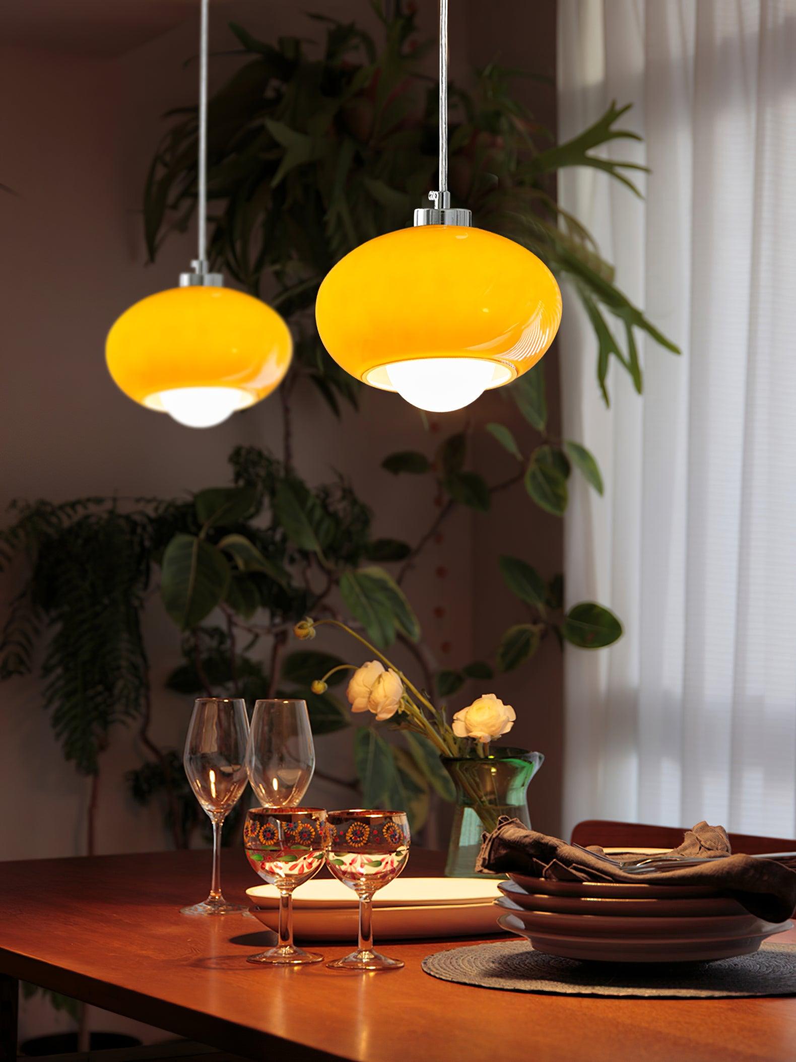 Tavira Glass Retro Pendant Light-Neutral Decor