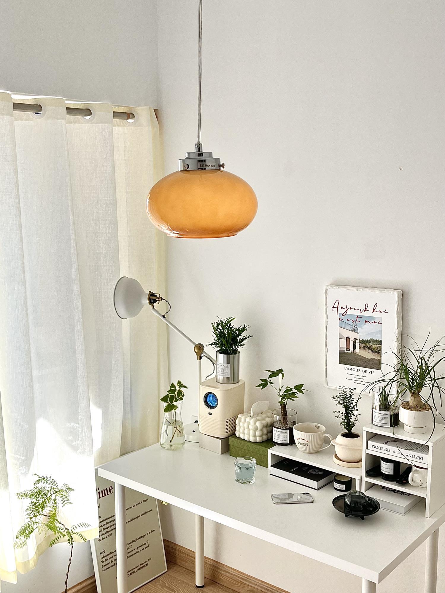 Tavira Glass Retro Pendant Light-Neutral Decor