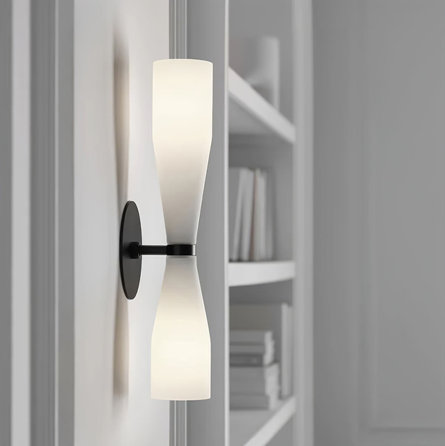Torch Modern Glass Wall Light-Neutral Decor
