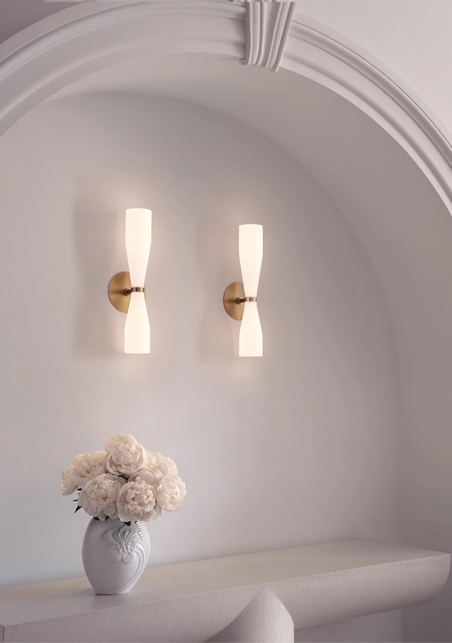 Torch Modern Glass Wall Light-Neutral Decor