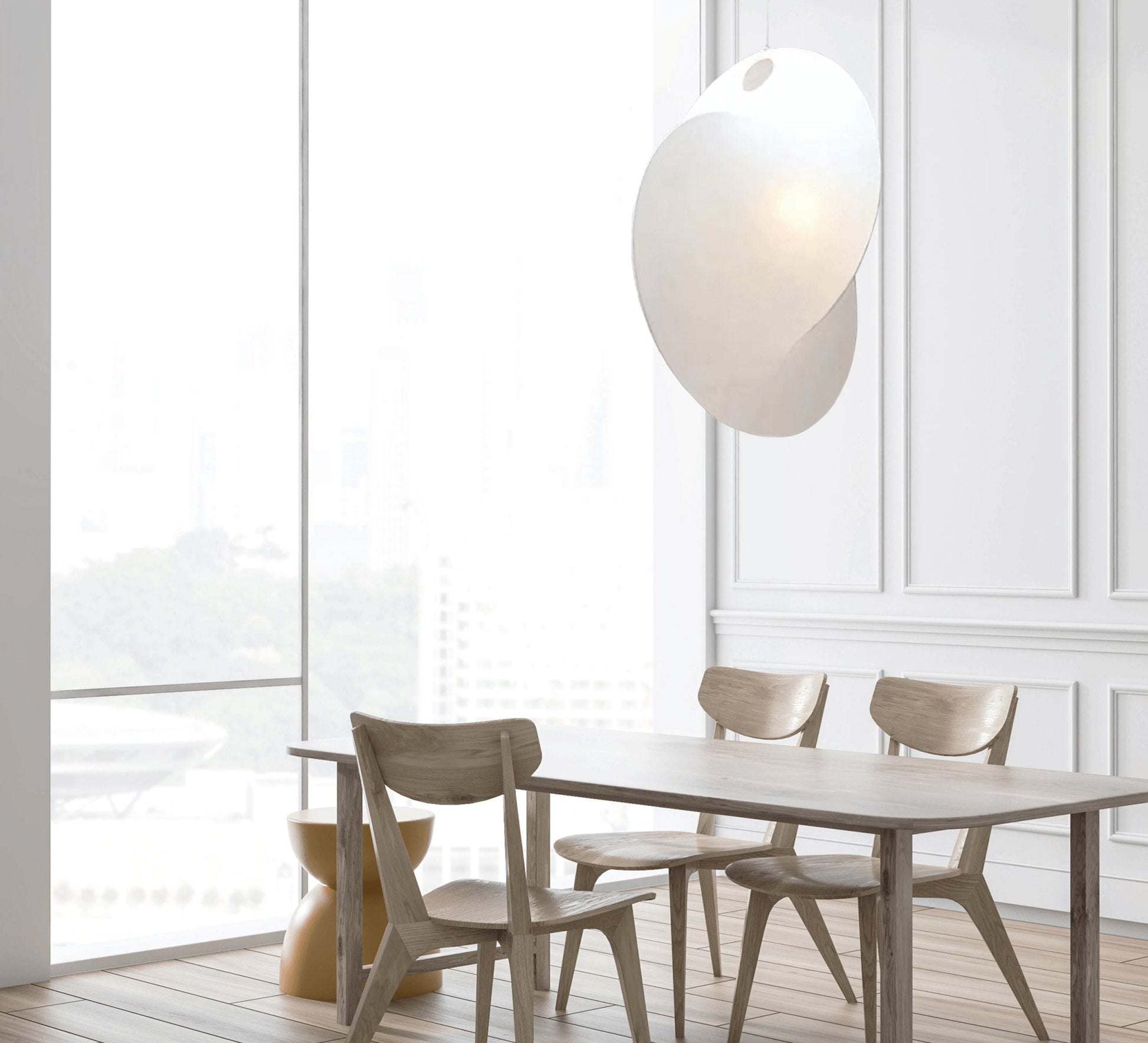 Teveno Steel Artistic Pendant Lamp-Neutral Decor