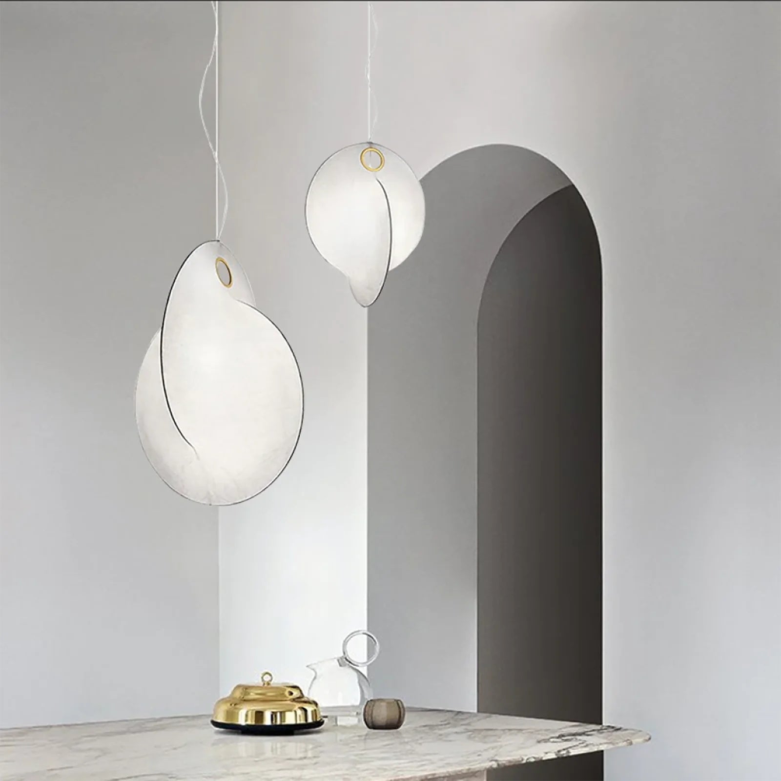 Teveno Steel Artistic Pendant Lamp-Neutral Decor