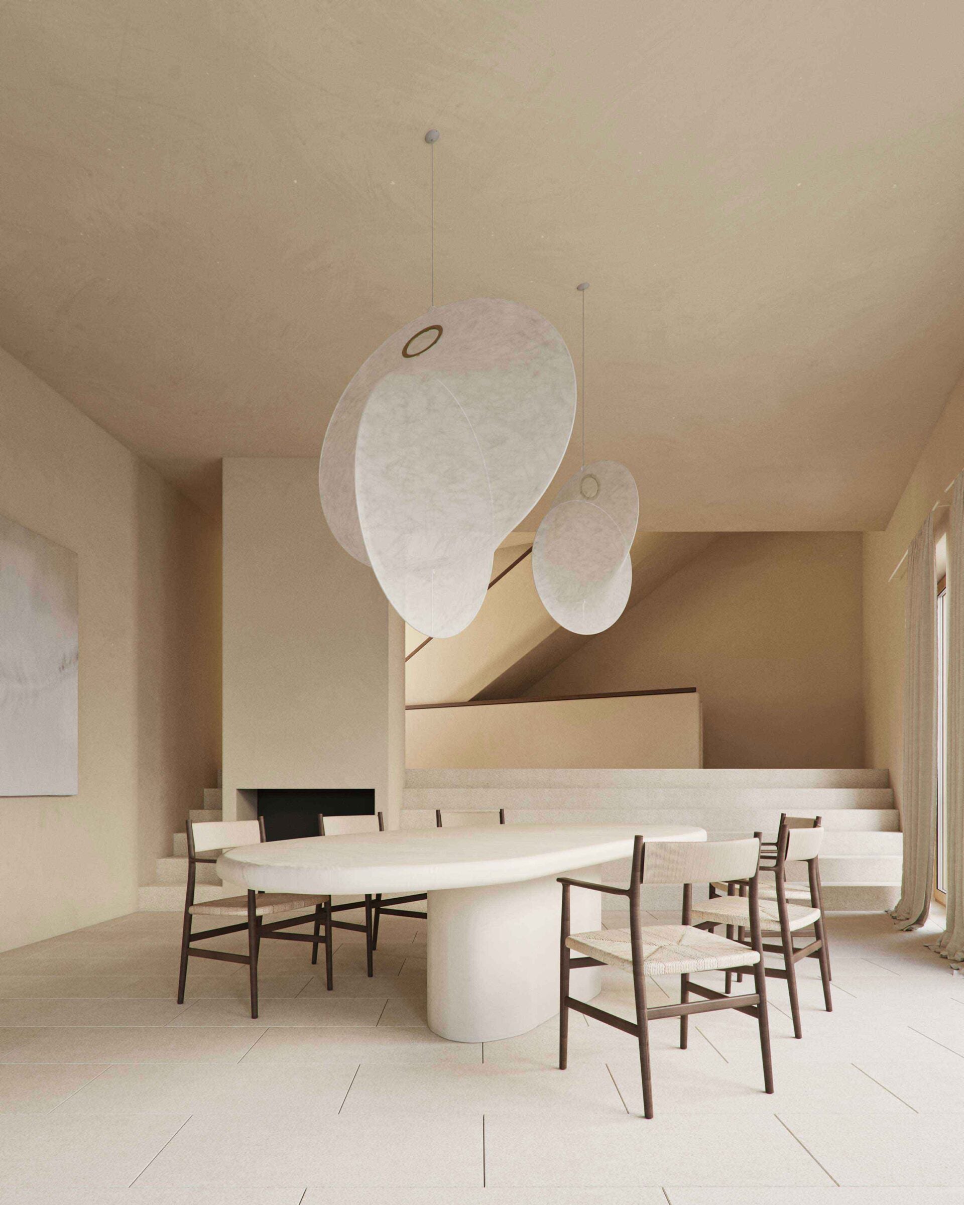 Teveno Steel Artistic Pendant Lamp-Neutral Decor