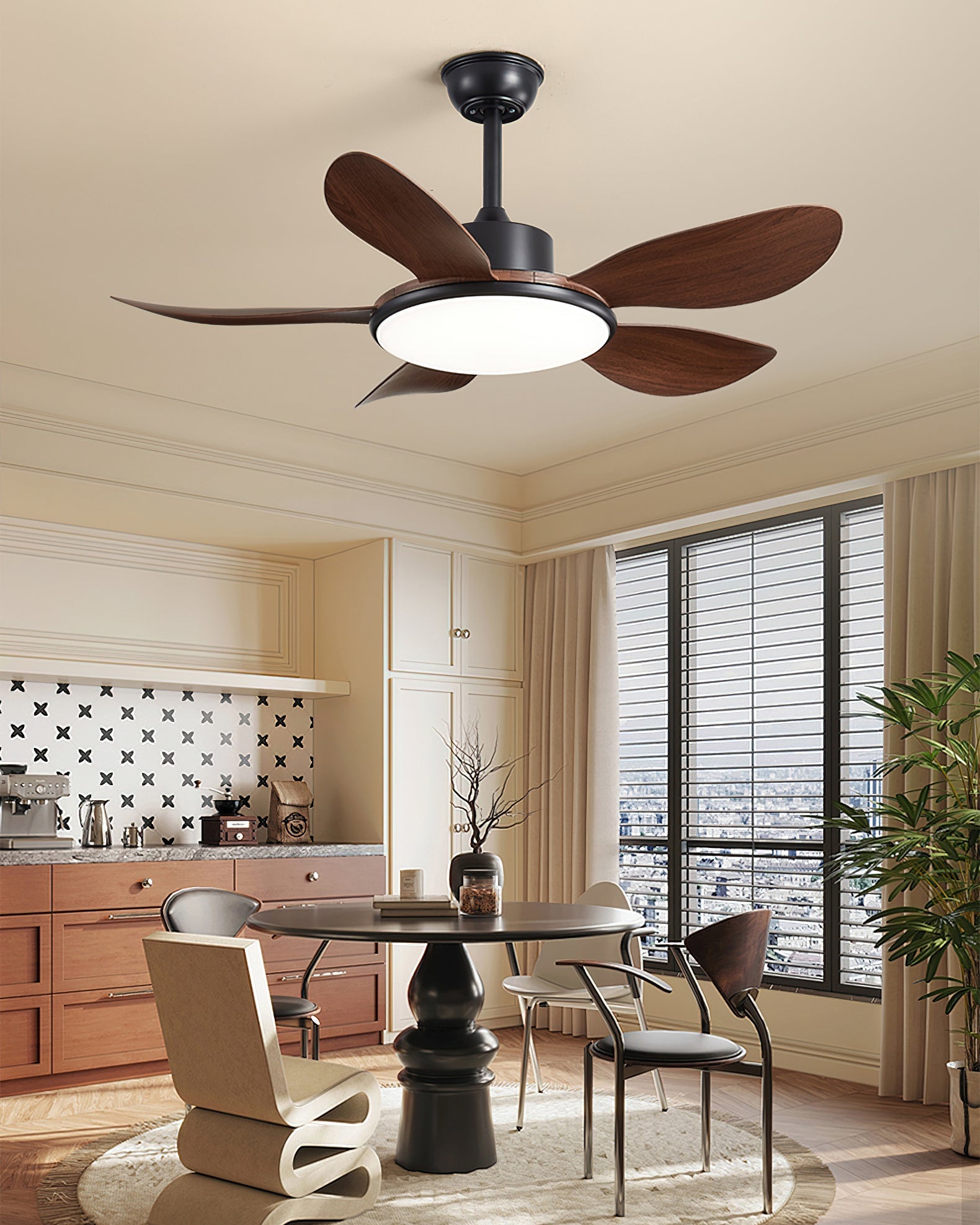 The 42-inch size option of the Ovlaim ceiling fan with light.