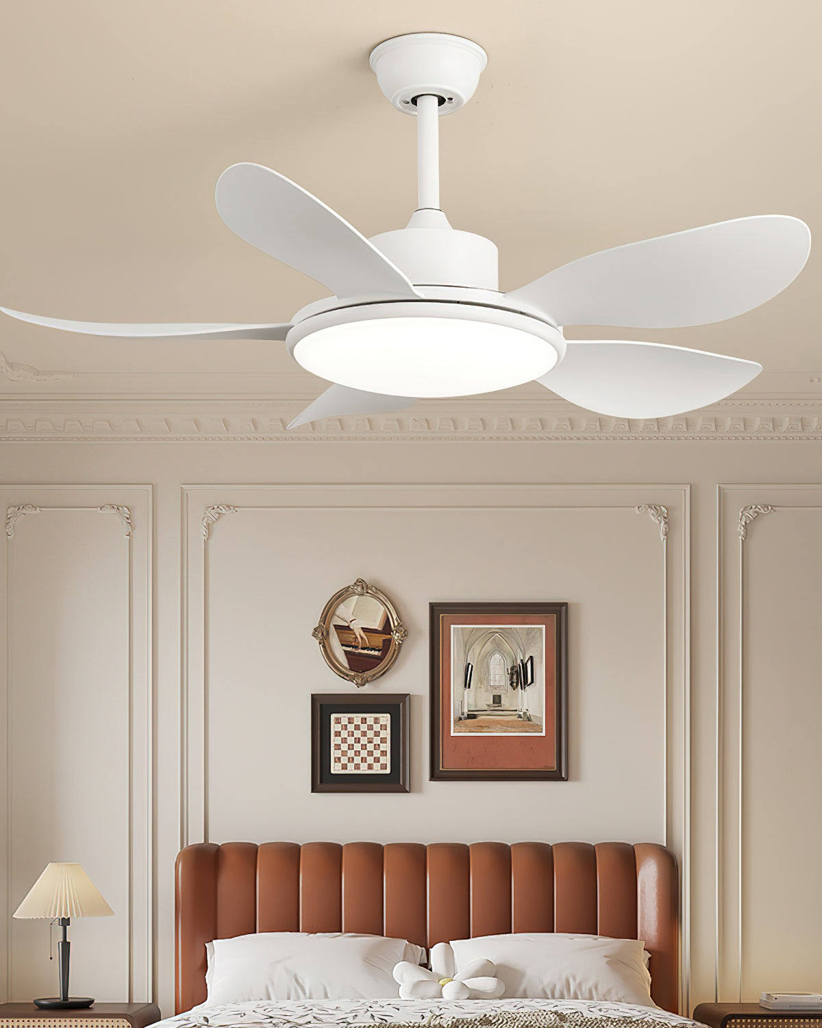 The Ovlaim ceiling fan in a sleek black finish.
