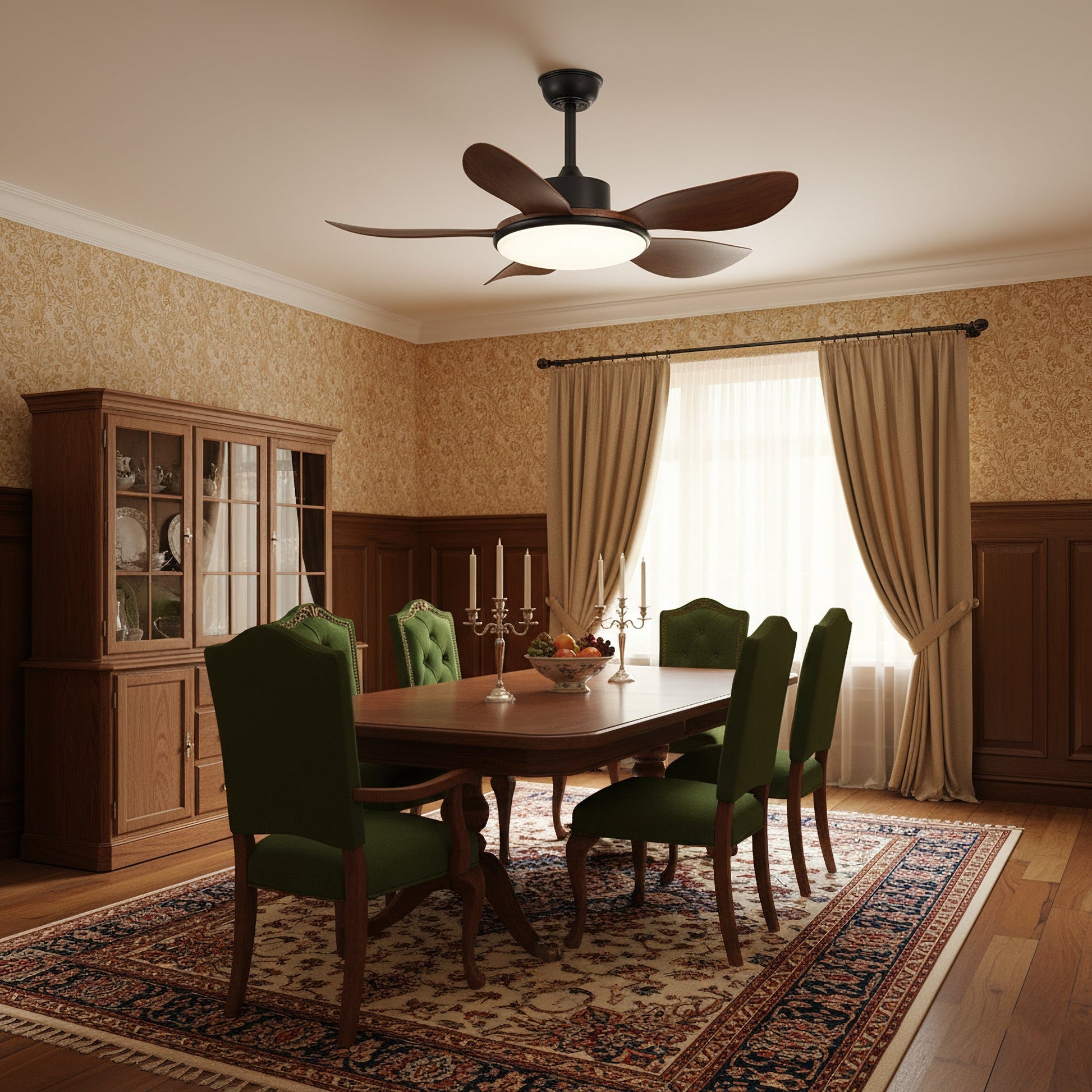 The Ovlaim ceiling fan in a crisp white finish.
