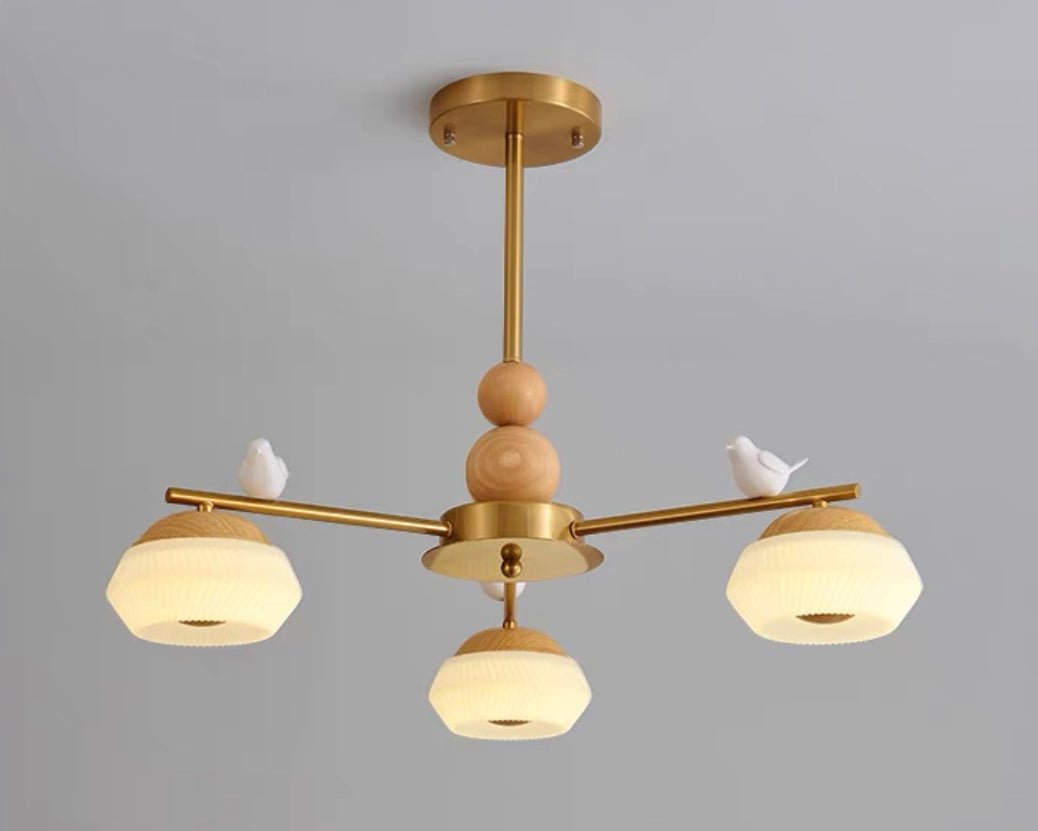 Lustra Chandelier Brass Bird Ozawa Elegant-Neutral Decor