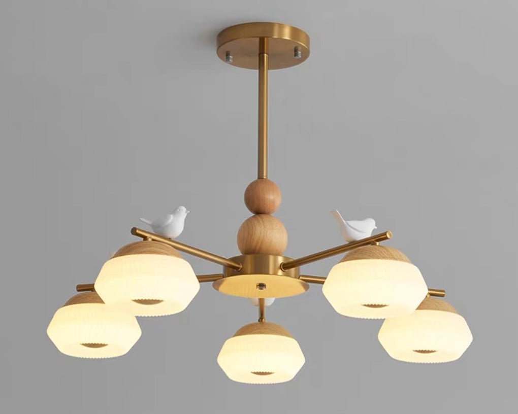 Lustra Chandelier Brass Bird Ozawa Elegant-Neutral Decor