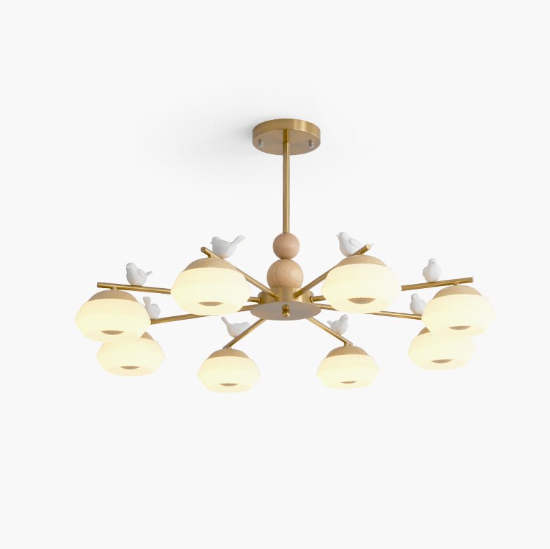 Lustra Chandelier Brass Bird Ozawa Elegant-Neutral Decor