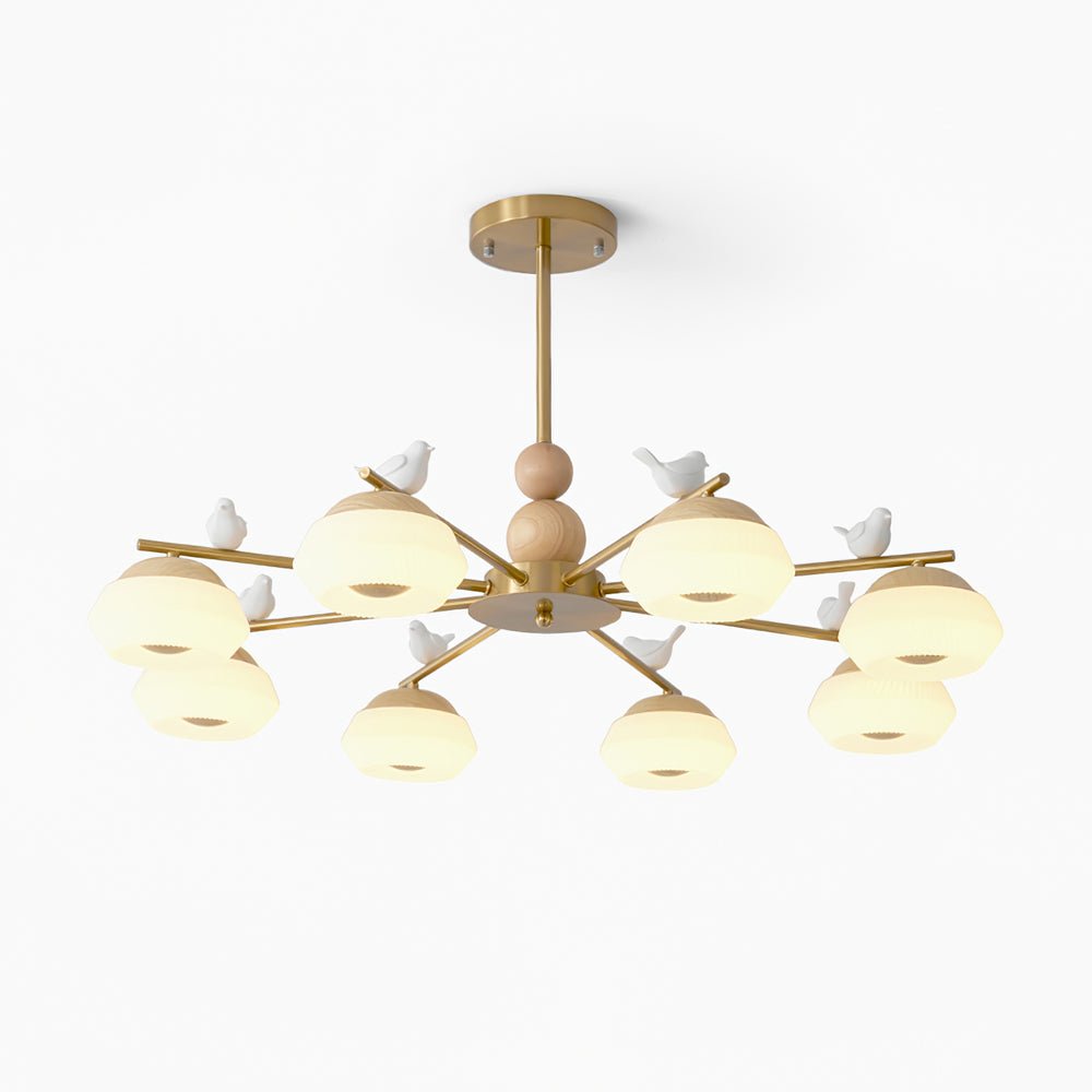Lustra Chandelier Brass Bird Ozawa Elegant-Neutral Decor