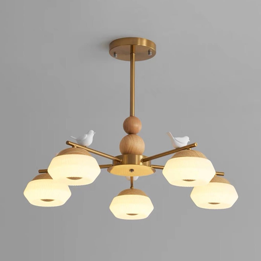 Lustra Chandelier Brass Bird Ozawa Elegant-Neutral Decor