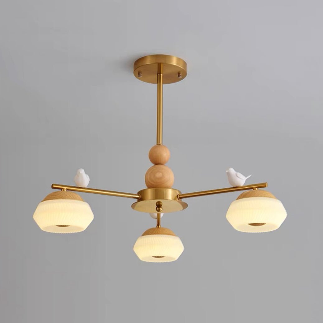 Lustra Chandelier Brass Bird Ozawa Elegant-Neutral Decor