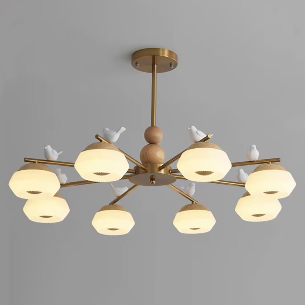 Lustra Chandelier Brass Bird Ozawa Elegant-Neutral Decor