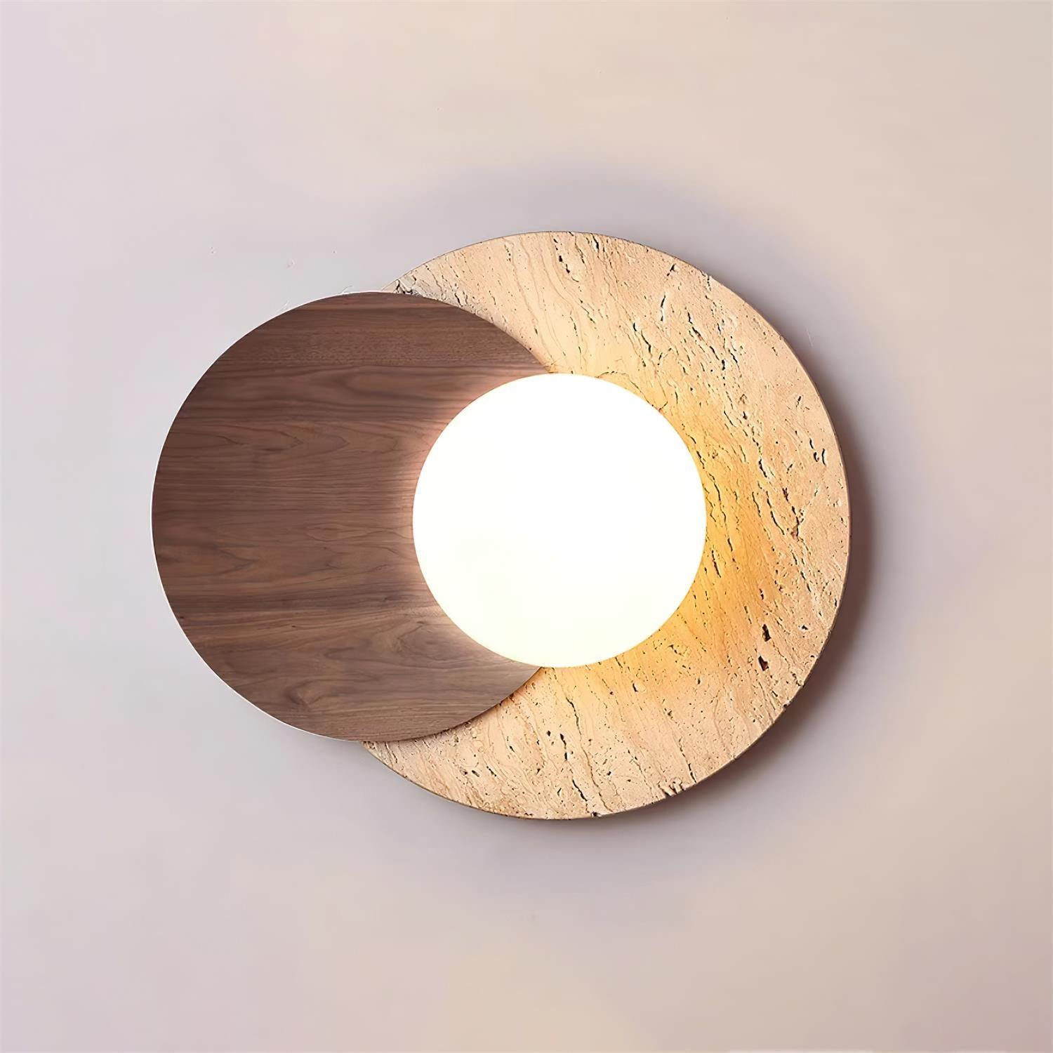 Ritta Wall Lamp Overlapping Travertine