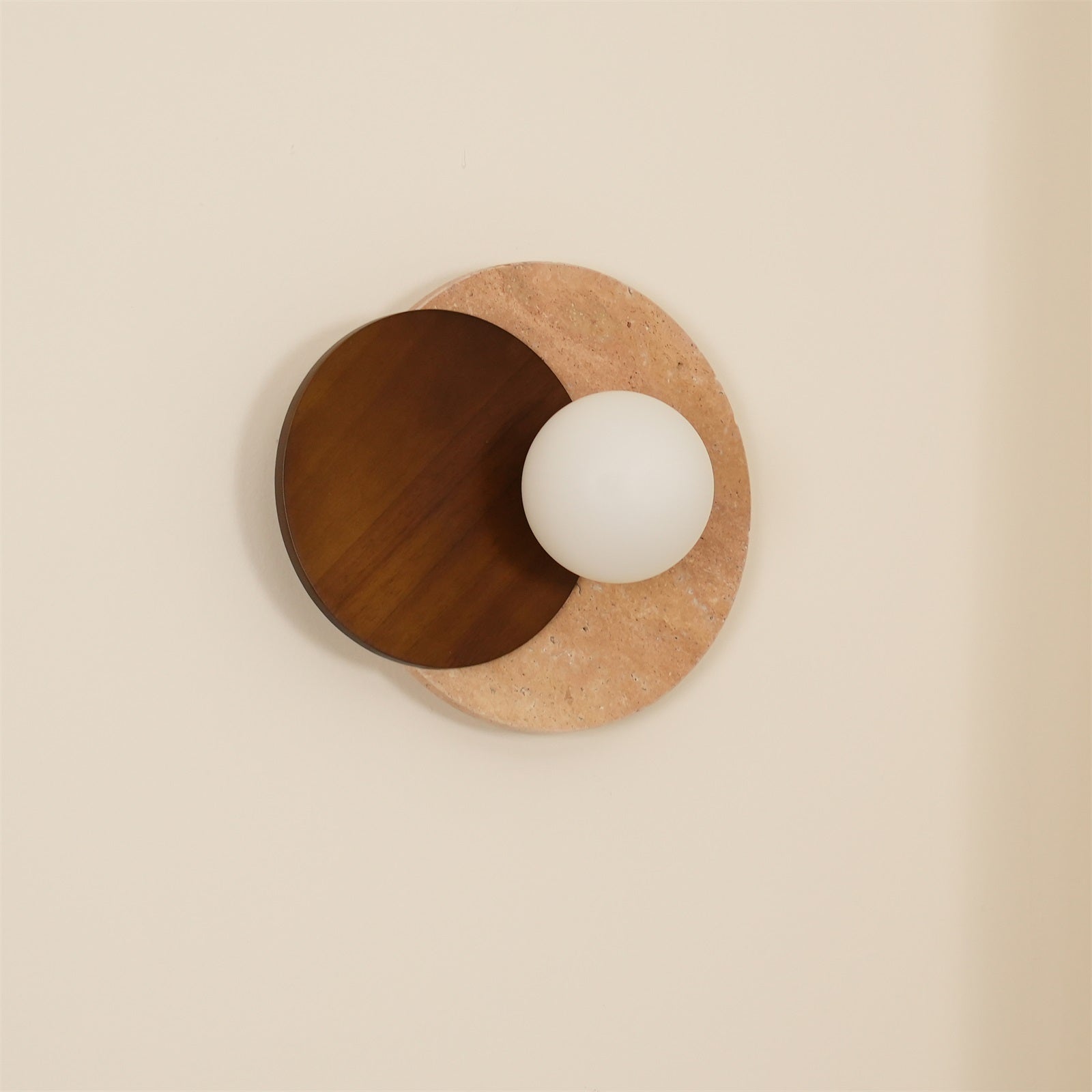 Ritta Wall Lamp Overlapping Travertine