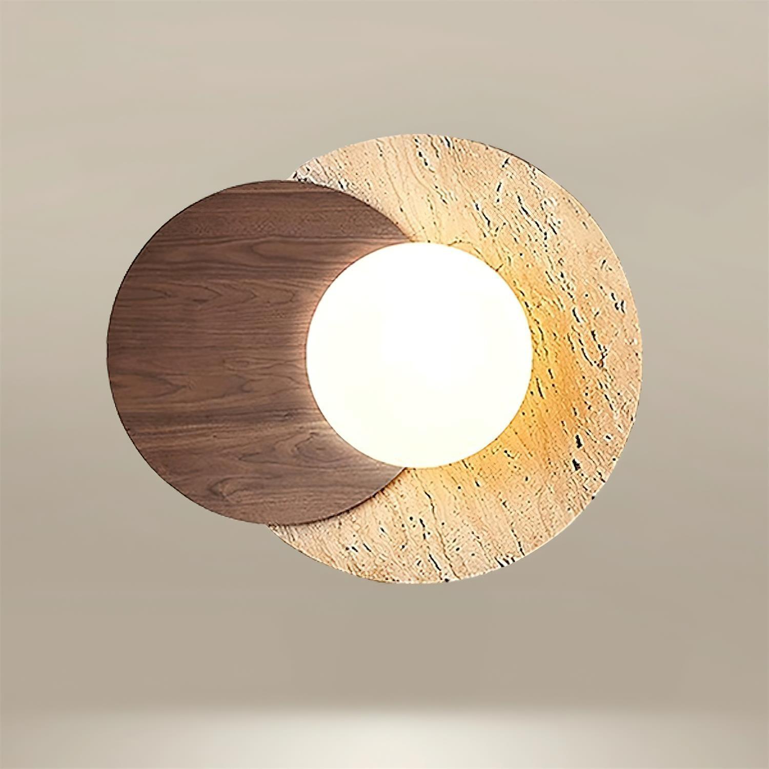Ritta Wall Lamp Overlapping Travertine
