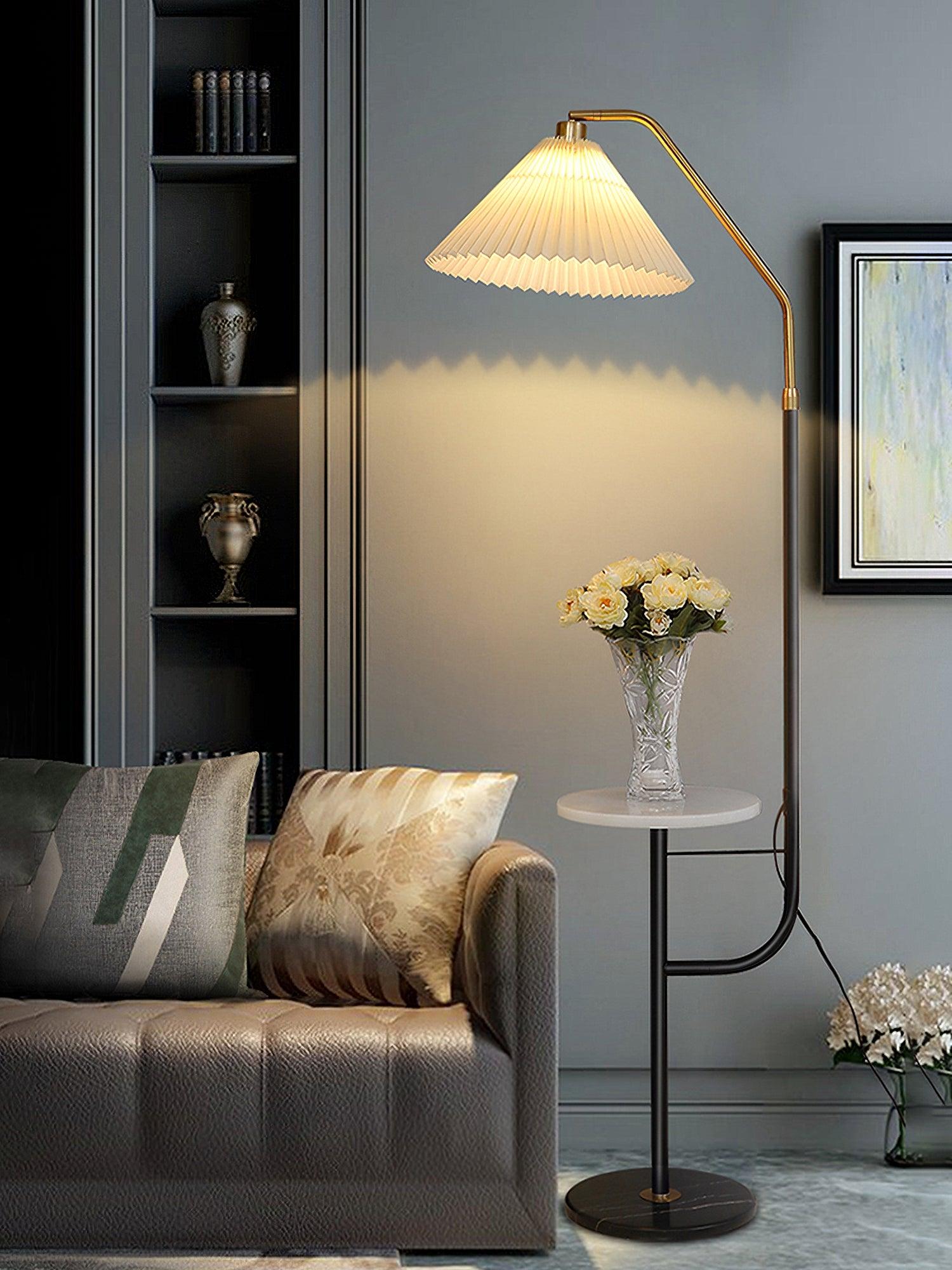 Nexc Marble Wood Floor Lamp-Neutral Decor