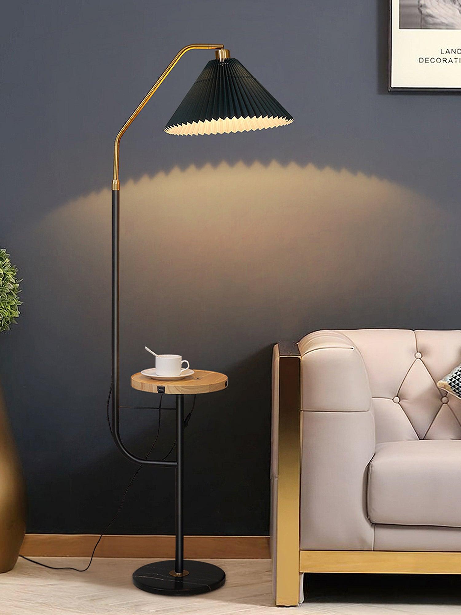 Nexc Marble Wood Floor Lamp-Neutral Decor