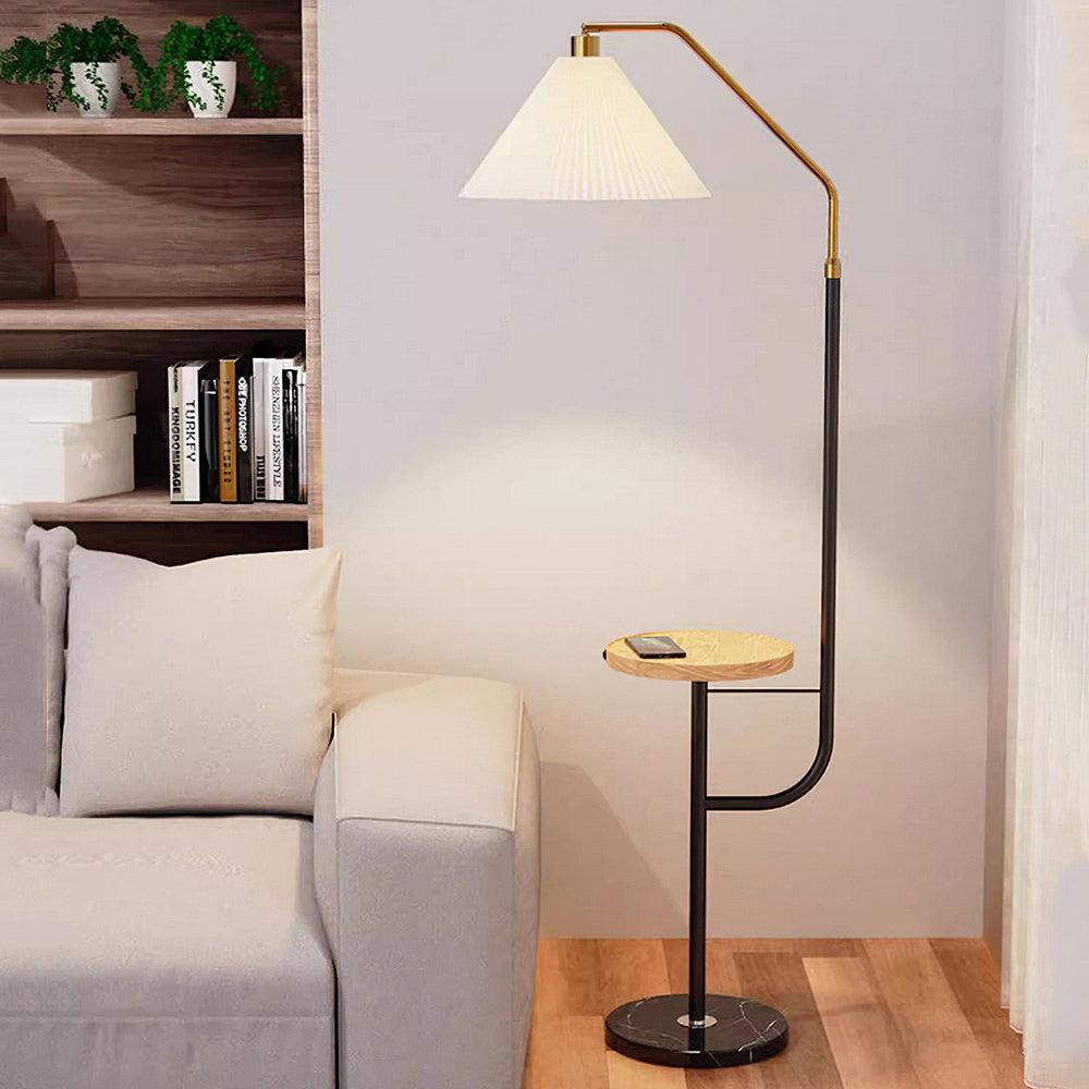 Nexc Marble Wood Floor Lamp-Neutral Decor