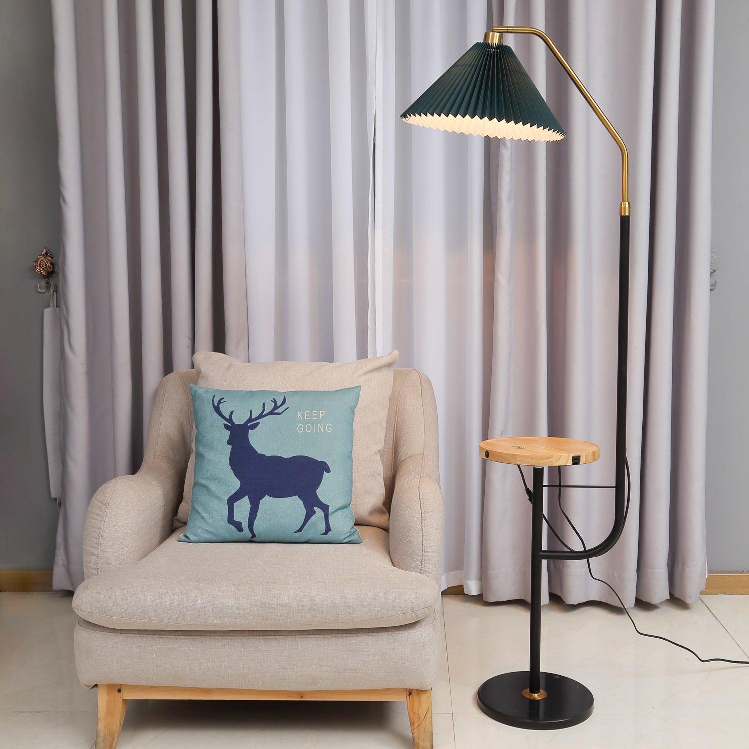 Nexc Marble Wood Floor Lamp-Neutral Decor